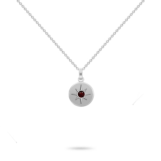 Birthstone Necklace                           July Ruby Solid 18K Gold