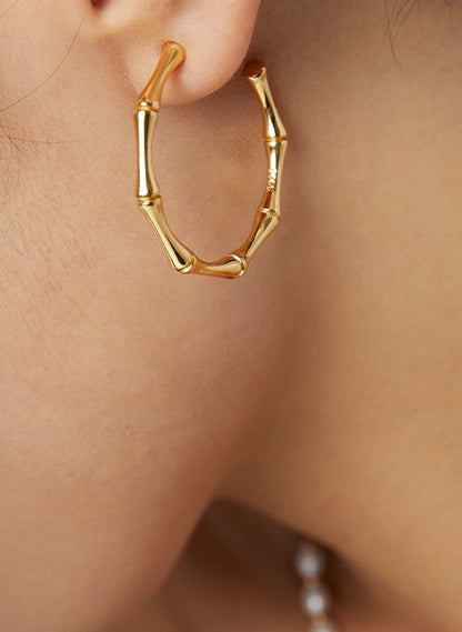 Sunyata Bamboo Hoop Earrings