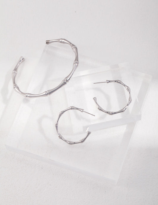 Sunyata Bamboo Hoop Earrings