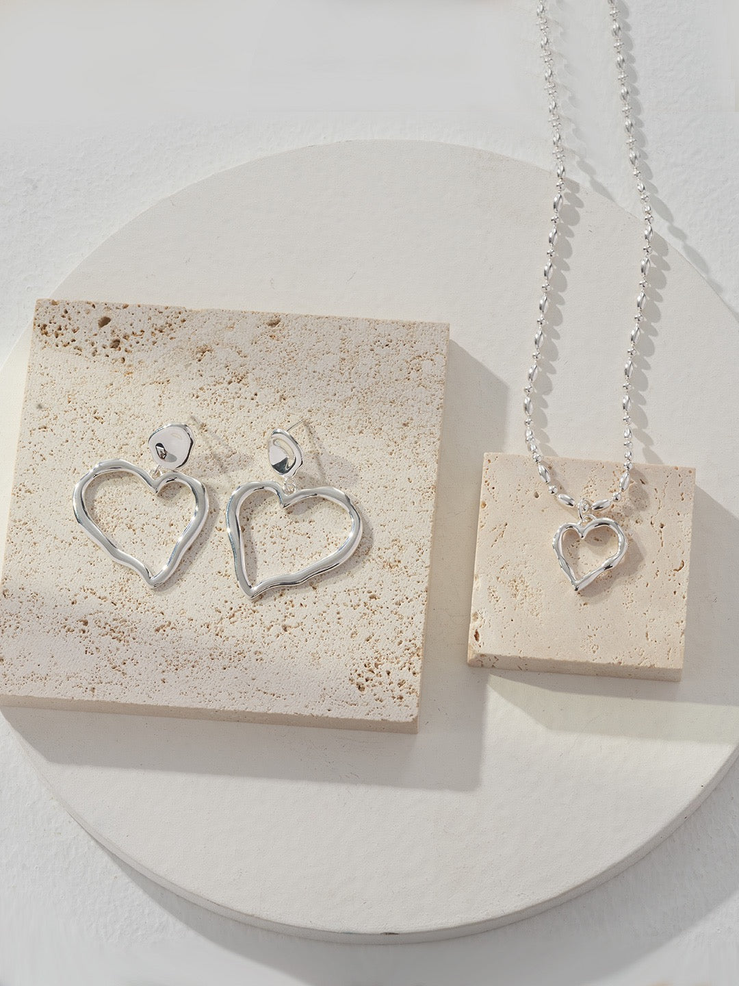 Sunyata Organically Shaped Heart Earrings