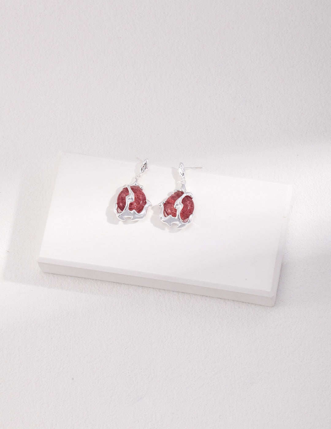 Strawberry Quartz Earrings