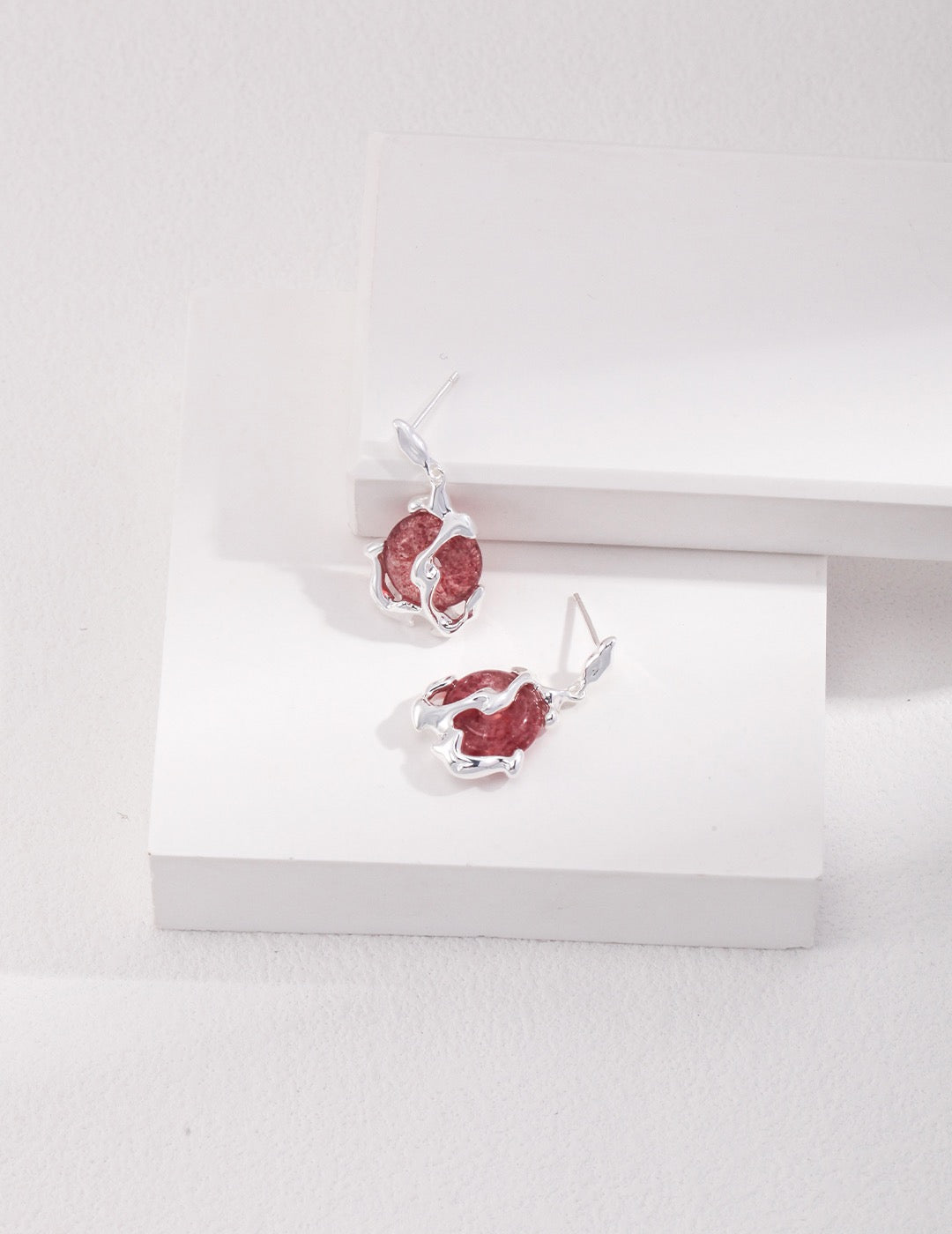 Strawberry Quartz Earrings