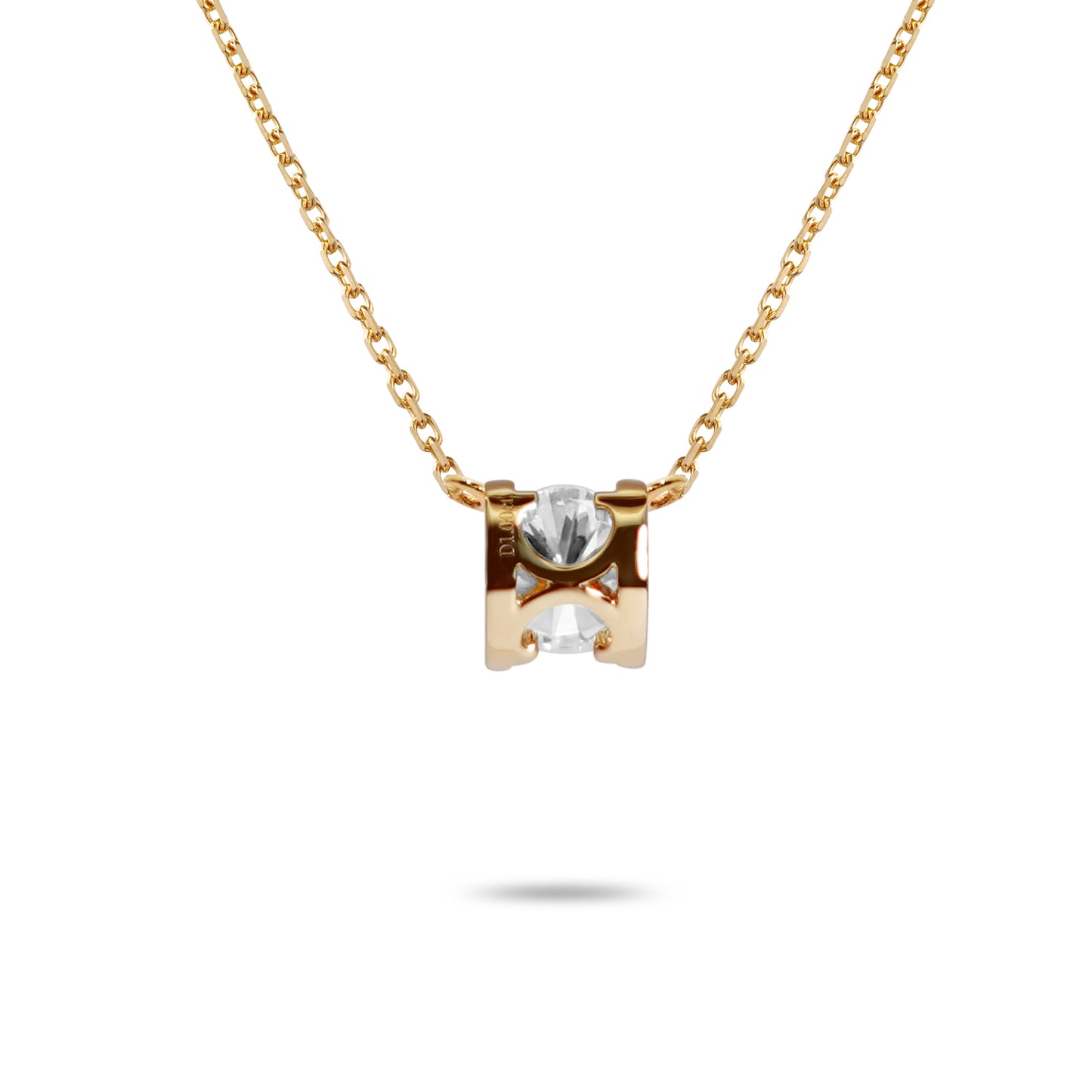 Zahara Brilliant-Cut Diamond Solid 18K Gold Necklace