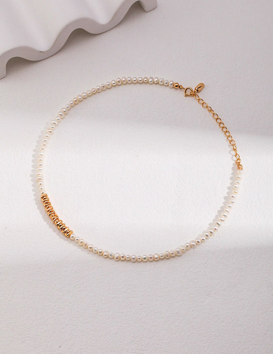 Freshwater Pearls Gold Beaded Necklace